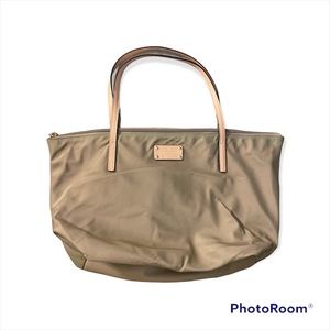Kate Spade Beige Nylon Shoulder Bag